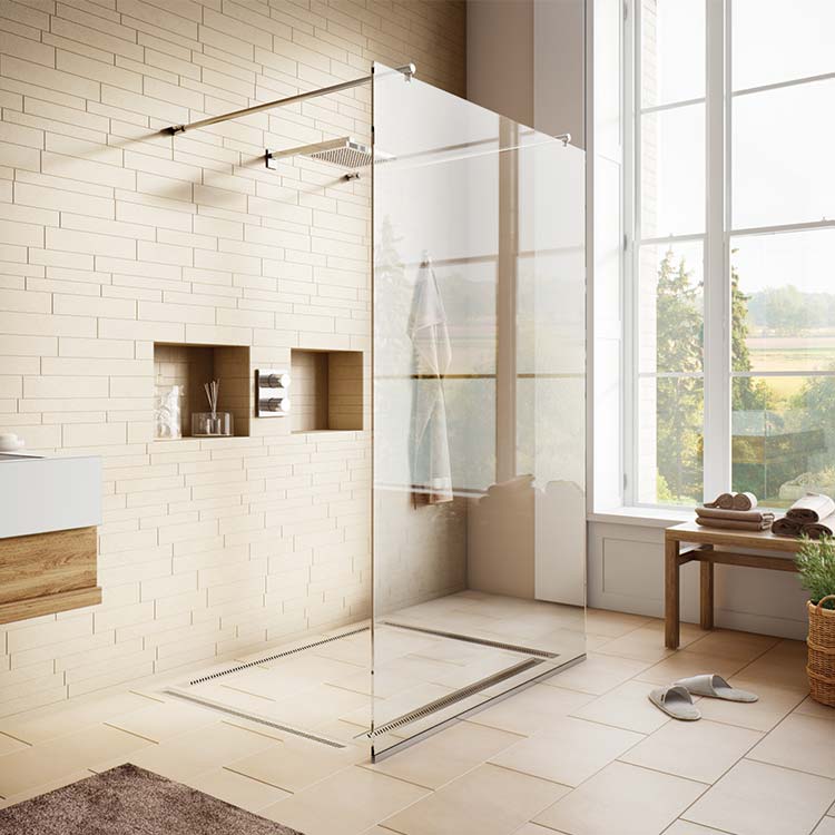 Frameless walk-in shower – Pompano Beach, FL